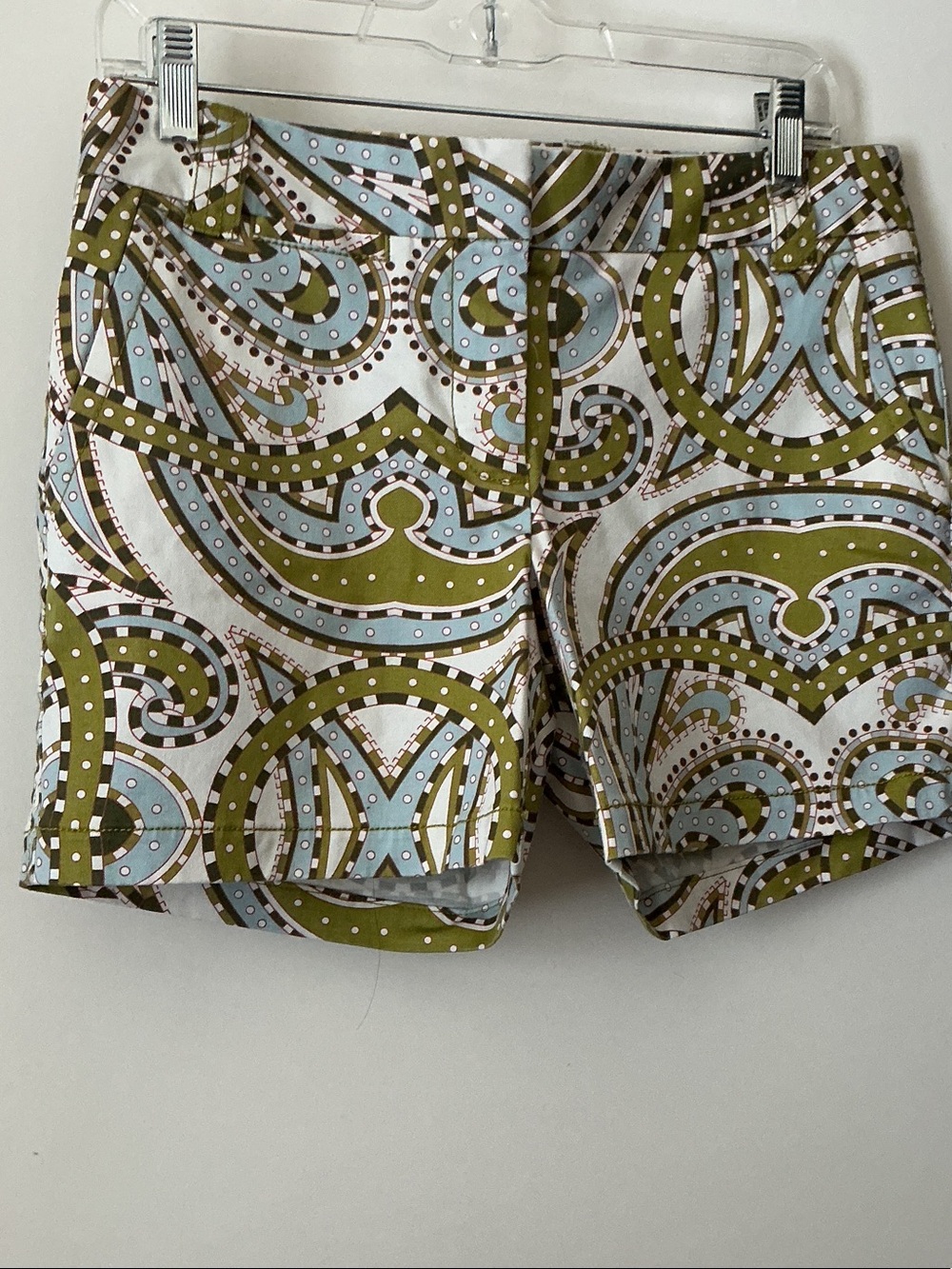Olive & Light Blue Patterned Women's Shorts from J.CREW